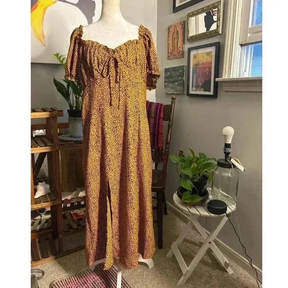 Cara Loren Dress Slit Front Size Large
